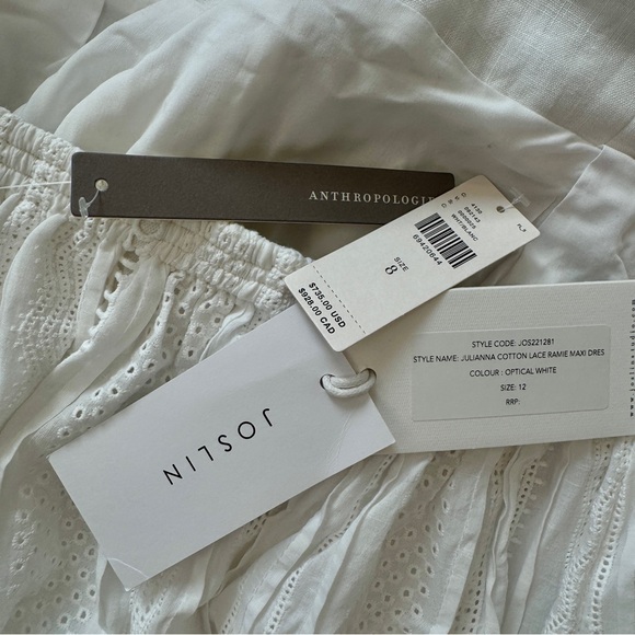 Anthropologie Joslin Backless Linen Maxi Dress Size 8 - Picture 10 of 10